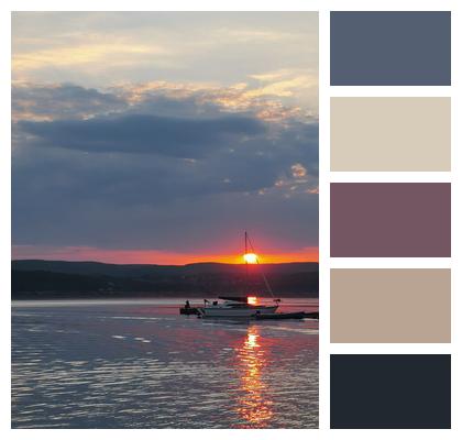 Sunset Boat Lake Image