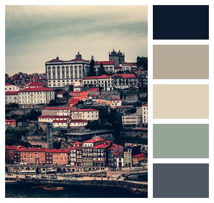 Portugal Town Buildings Image