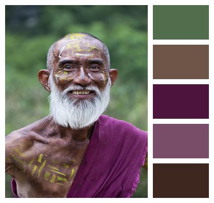 Aboriginal Man Portrait Image