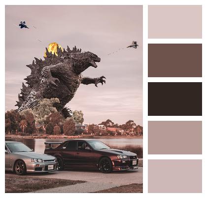 Cars Lake Godzilla Image