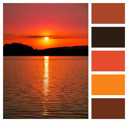 Lake Sunset Sunrise Image