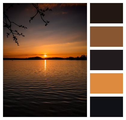 Lake Sunrise Sunset Image