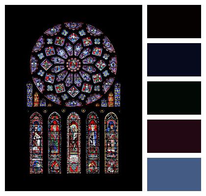 Catholic Chartres Rosette Image
