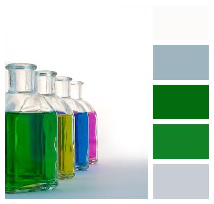 Multicoloured Glass Bottles Image