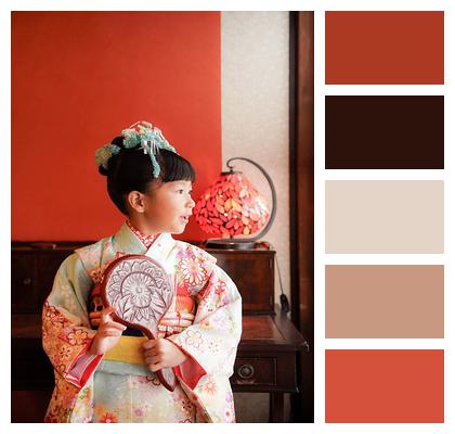 Tradition Kyoto Kimono Girl Image