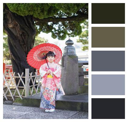 Japanese Style Style Kid Kimono Image