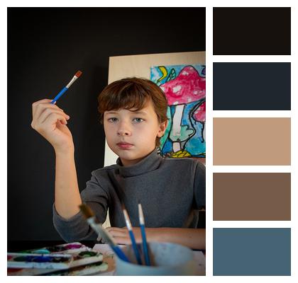 Boy Creative Painting Image