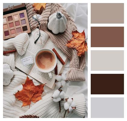 Flatlay Coffee Autumn Image