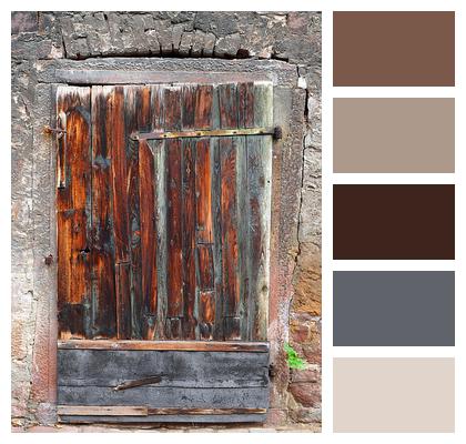 Old Building Wooden Door Wooden Gate Image