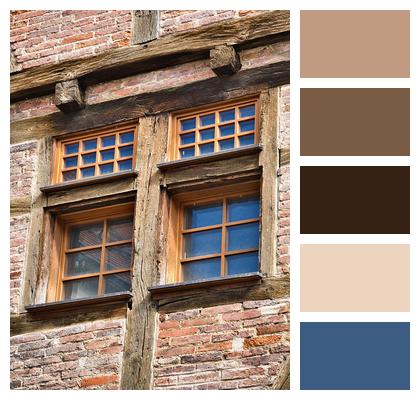 Facade Windows Medieval Ancient Exterior Historical Traditional Image