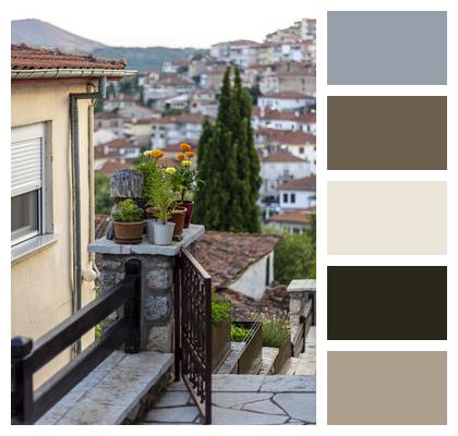 Greece Houses Kastoria Image