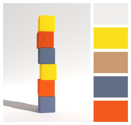 Toy Tower Stacked Building Blocks Image