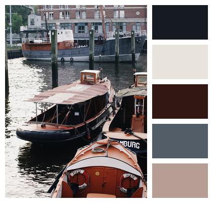 Nature Bollards Hamburg Wooden Boats Image