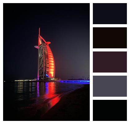 City Beach Burj Al Arab Skyscraper Image