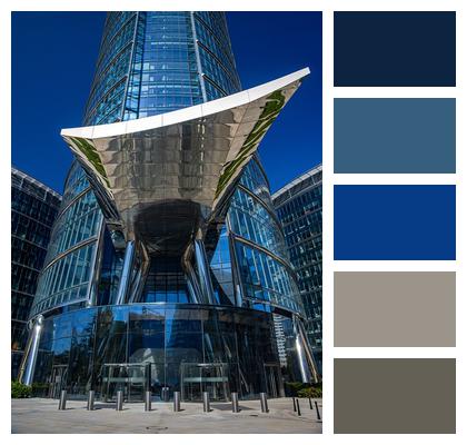 Architecture Warsaw Skyscraper Poland Urban City Exterior Facade Image