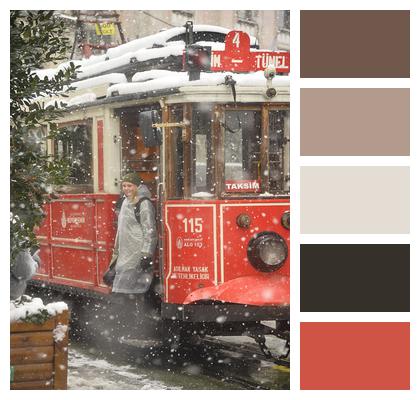 Tram Istanbul Winter Image