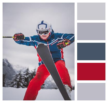Man Skier Action Image