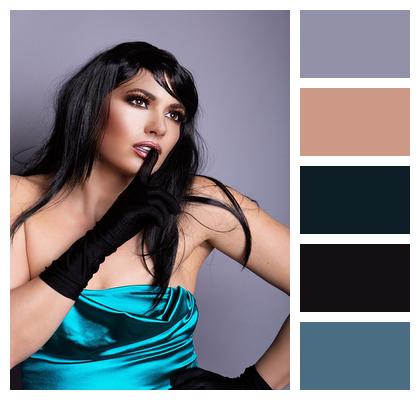 Elegant Glamour Woman Portrait Image