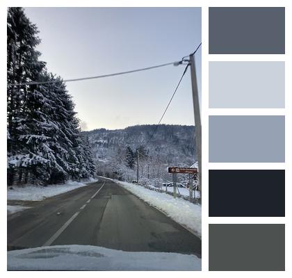 Winter Road Croatia Image
