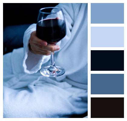 Wine Glass Red Wine Man Robe Image