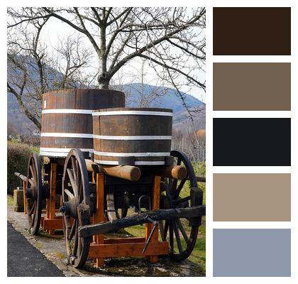Wine Barrels Viticulture Historical Wooden Image