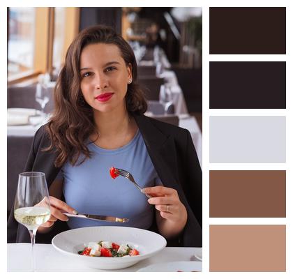 Restaurant Woman Salad Image
