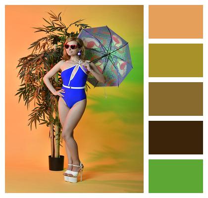 Nature Beach Beachwear Retro Image