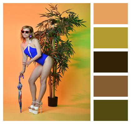 Palm Beach Young Woman High Heels Image