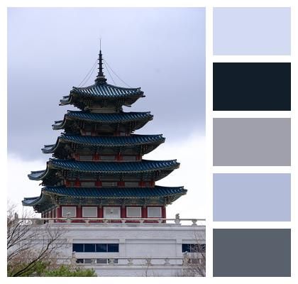 South Korea Seoul Gyeongbok Palace Korean Architecture Image