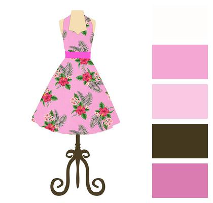 Beautiful Flowers Clothing Dress Sewing Image