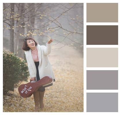 Autumn Wood Woman Holiday Image