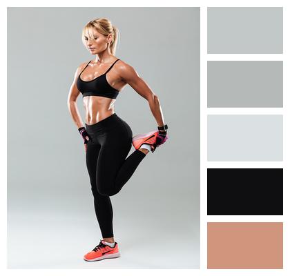 Stretching Stretching Blonde Stretching Image