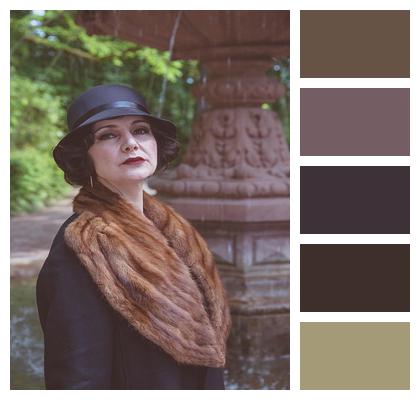 Vintage Fashion 20S Face Image