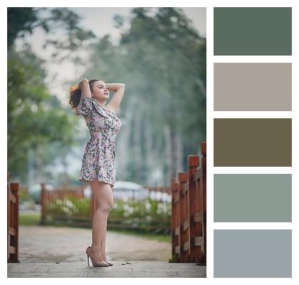Park Outdoors Woman Fashion Image