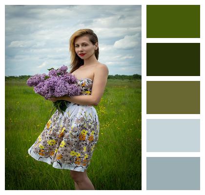 Nature Model Dress Rural Style Image