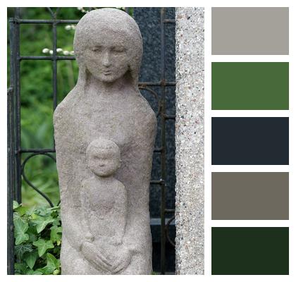 Sadness Sculpture Cemetery Mystic Image