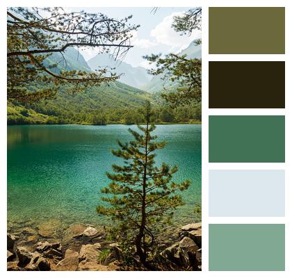 Emerald Mountains Lake Image