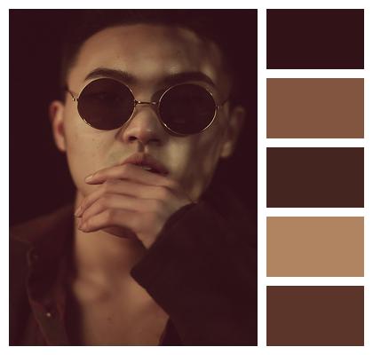 Retro Vibe Portrait Sunglasses Man Image