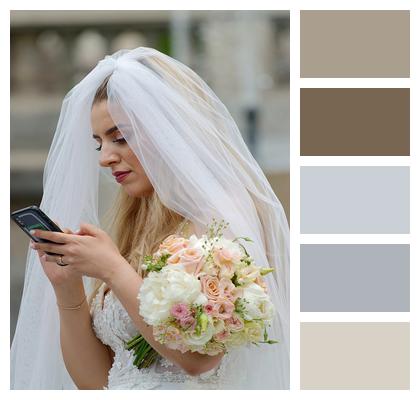 Smartphone Bride Woman Image
