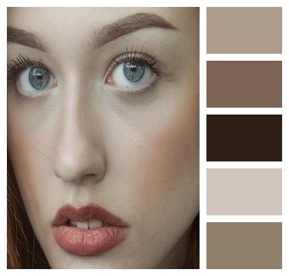 Beautiful Girl Make Up Portrait Image