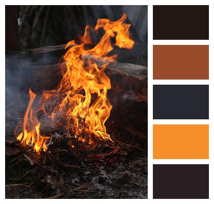 Fireplace Fire Burn Flame Image