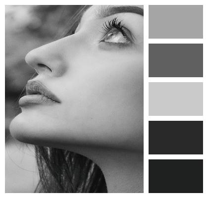 Monochrome Look Face Retro Image