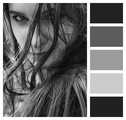 Face Look Monochrome Model Image