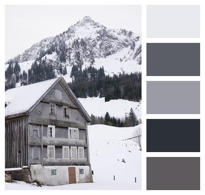 Switzerland Mountains House Image