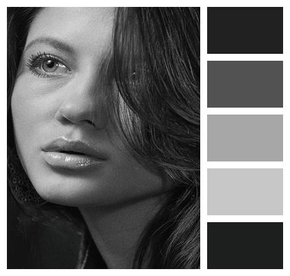 Woman Face Studio Portrait Image