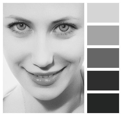 Portrait Studio Monochrome Smile Image