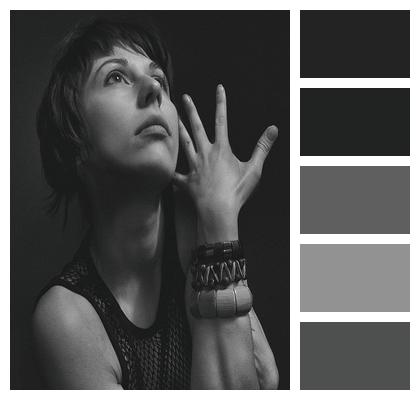 Beautiful Face Monochrome Portrait Image