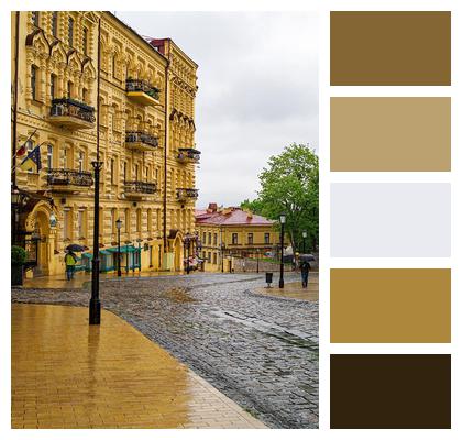 Architecture Road Rainy City Image
