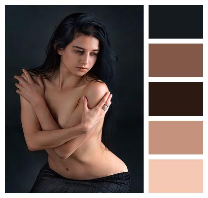Woman Hands Lidia Portrait Image