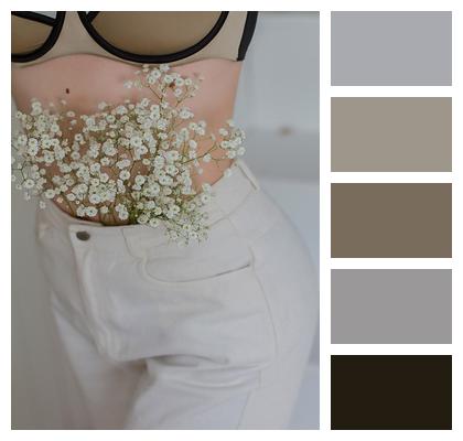 Flower Background Body Nature Girl Image